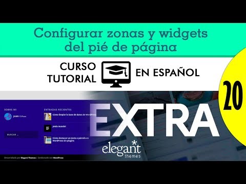 Personalización de pie de página: Widgets dinámicos